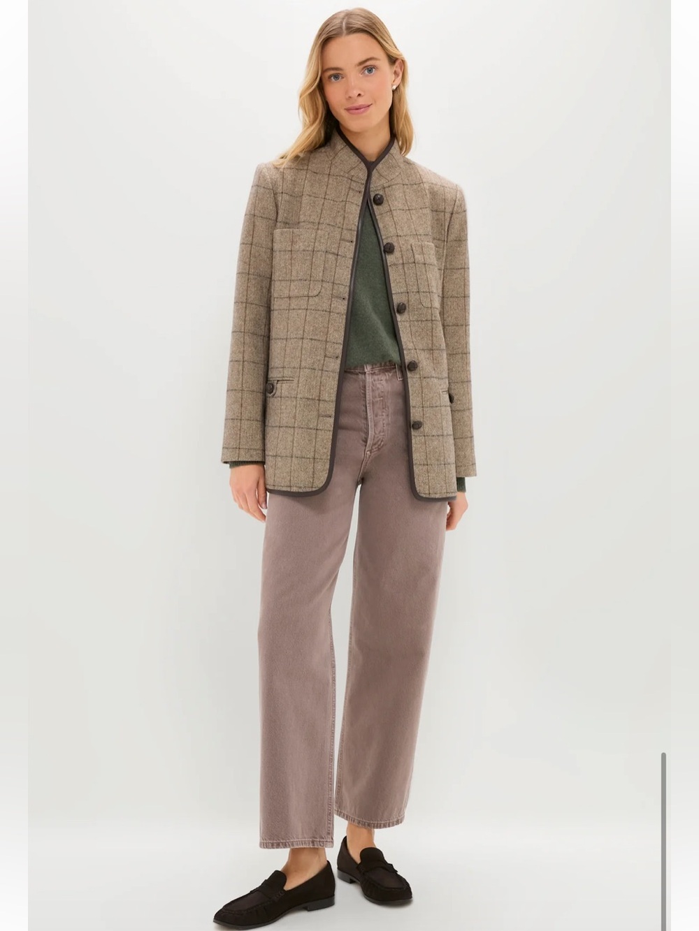 AGOLDE Ceramic High Rise Wide Leg Ren Jeans washed taupe/brown size 26 new